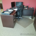 Espresso L-Suite Desk L Hand Runoff w/ Single 3 Drawer Pedestal